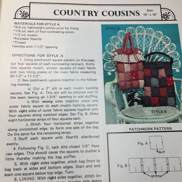 Craft Course Easy to Sew Bags & Totes Instructions 21 Original Styles Purse Book - Picture 5 of 12